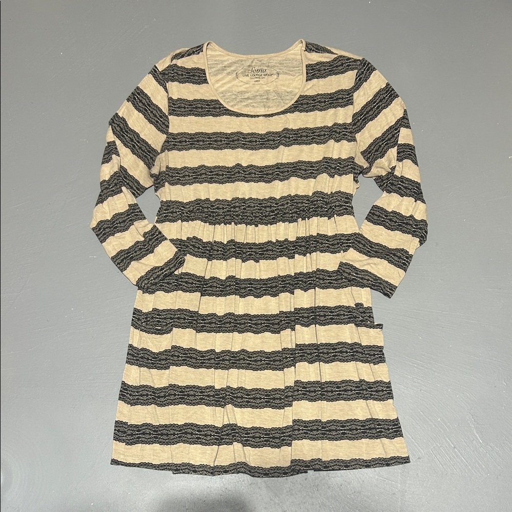 Soma Striped Luxuriously Soft and Stretchy Shirt Dress (Women’s Large)